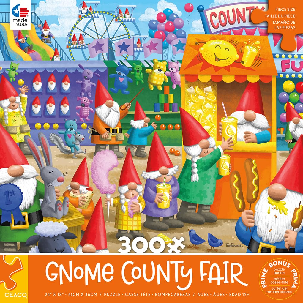 Foto 3 pulgar | Rompecabezas Ceaco Gnome Sweet Gnome Gnome County Fair, 300 Piezas - Venta Internacional.