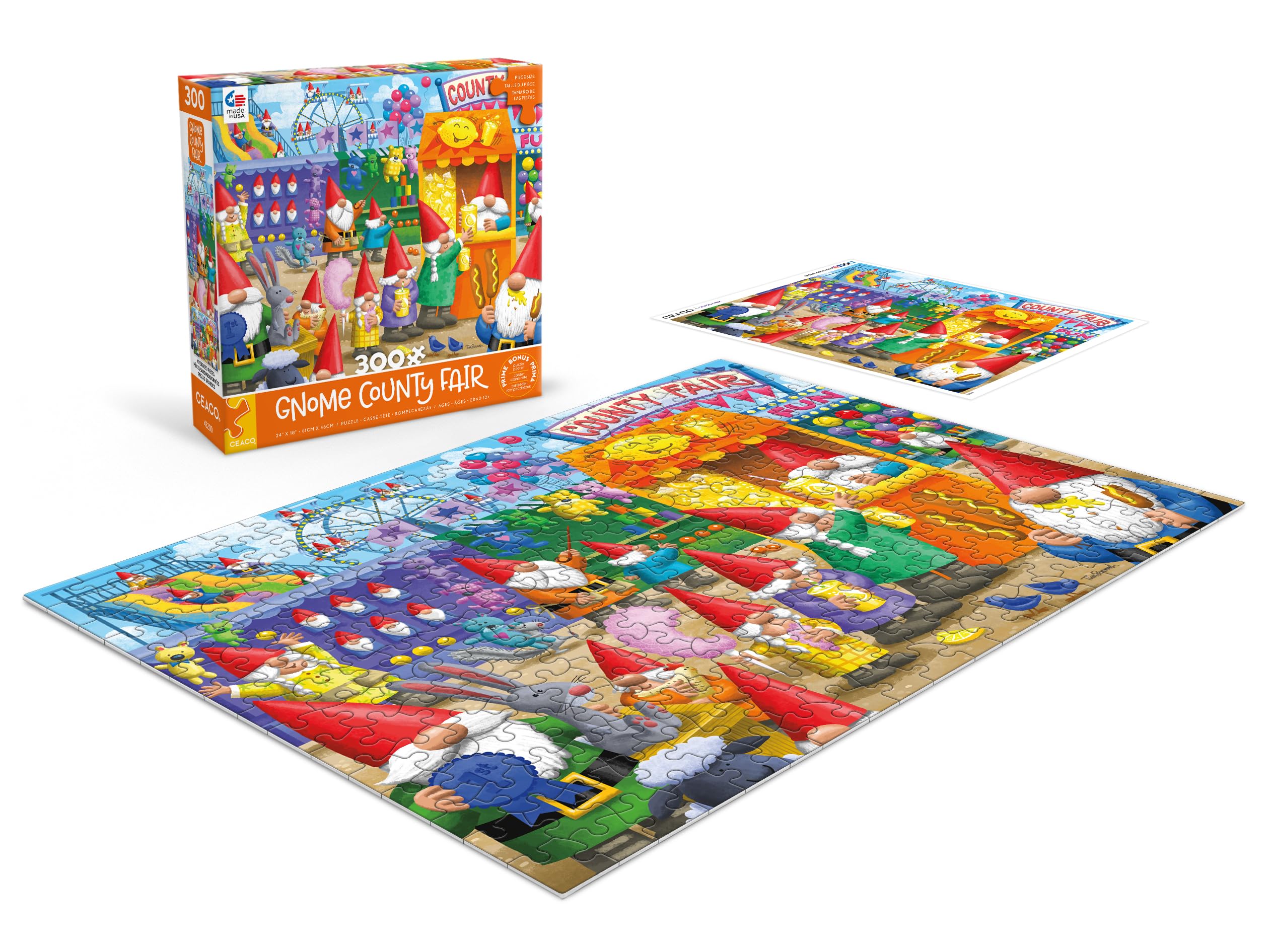 Foto 4 | Rompecabezas Ceaco Gnome Sweet Gnome Gnome County Fair, 300 Piezas - Venta Internacional.