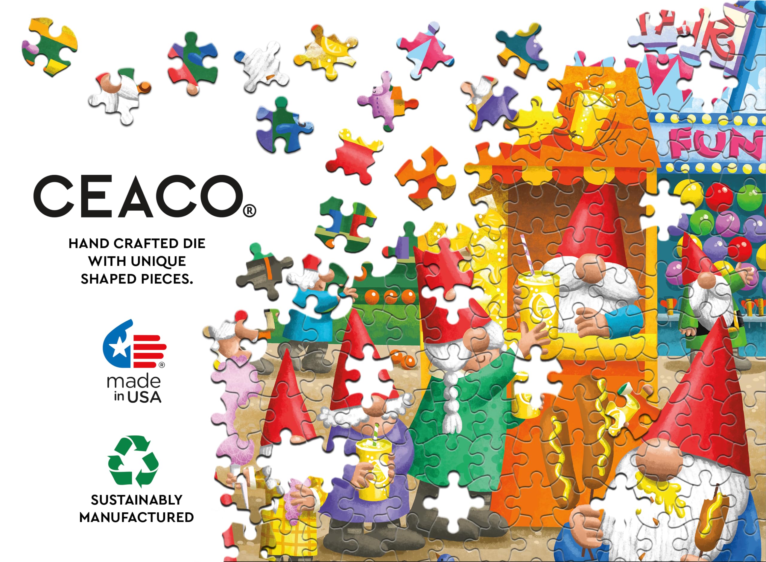 Foto 5 | Rompecabezas Ceaco Gnome Sweet Gnome Gnome County Fair, 300 Piezas - Venta Internacional.