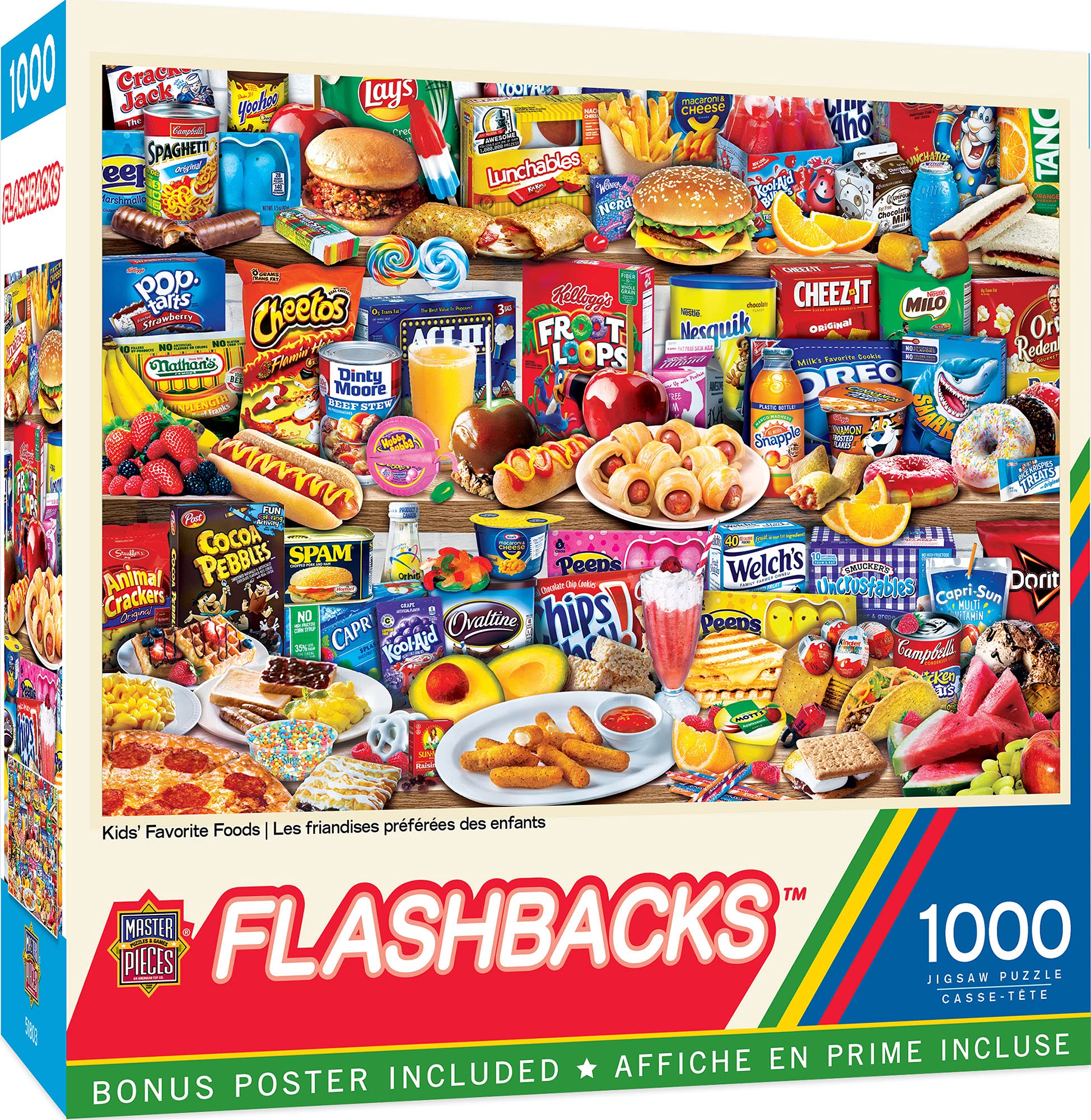 Rompecabezas Masterpieces, 1000 Piezas, Alimentos Favoritos De Los Niños - Venta Internacional.
