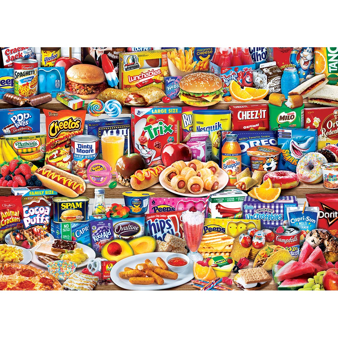 Foto 8 pulgar | Rompecabezas Masterpieces, 1000 Piezas, Alimentos Favoritos De Los Niños - Venta Internacional.