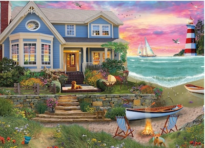 Foto 1 | Rompecabezas Ceaco David Maclean Heart Beach 1000 Piezas - Venta Internacional.