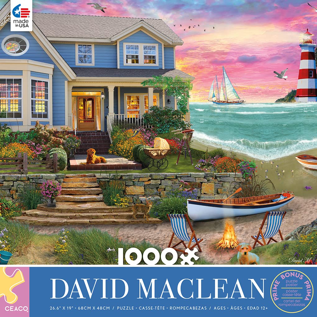 Foto 2 | Rompecabezas Ceaco David Maclean Heart Beach 1000 Piezas - Venta Internacional.