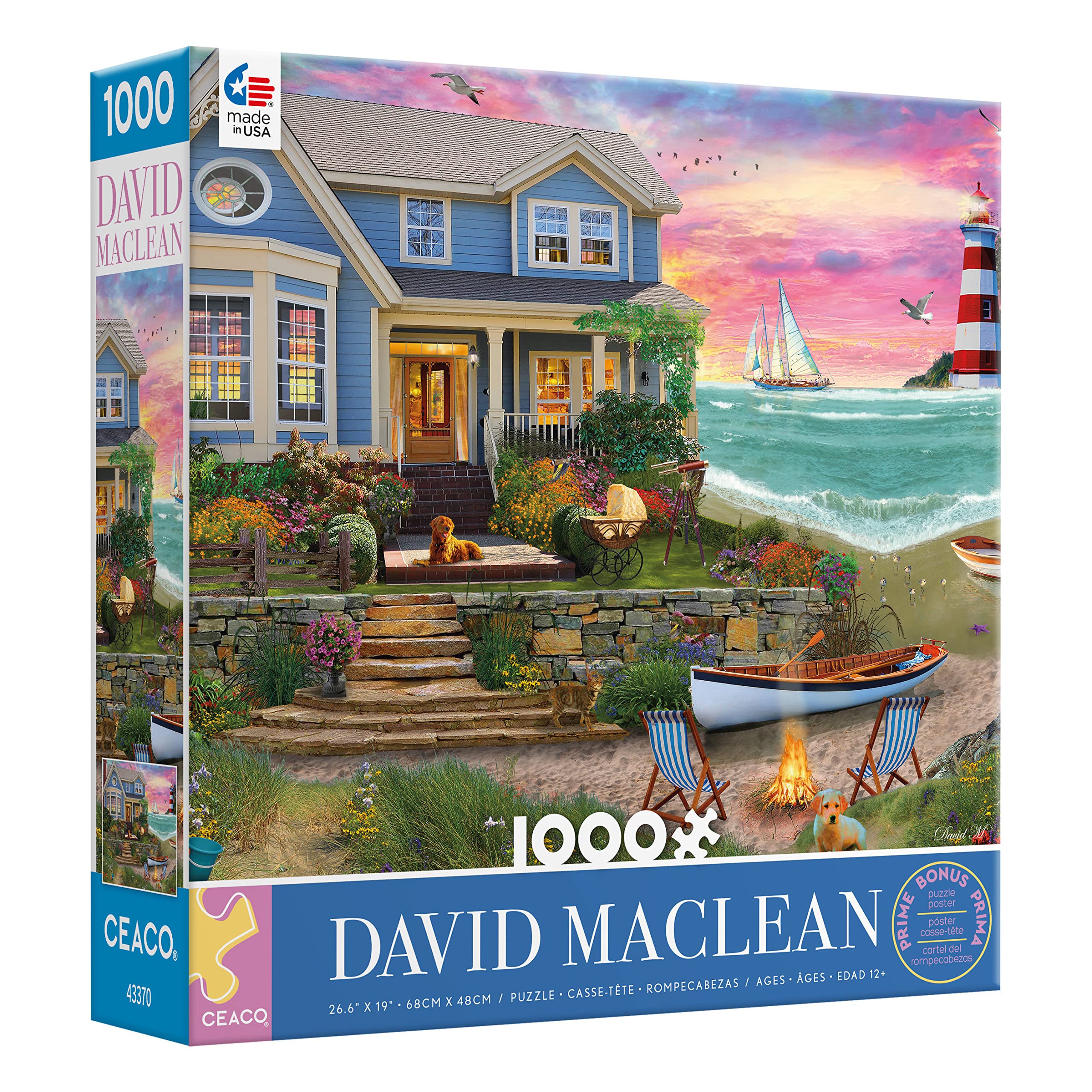 Foto 4 pulgar | Rompecabezas Ceaco David Maclean Heart Beach 1000 Piezas - Venta Internacional.