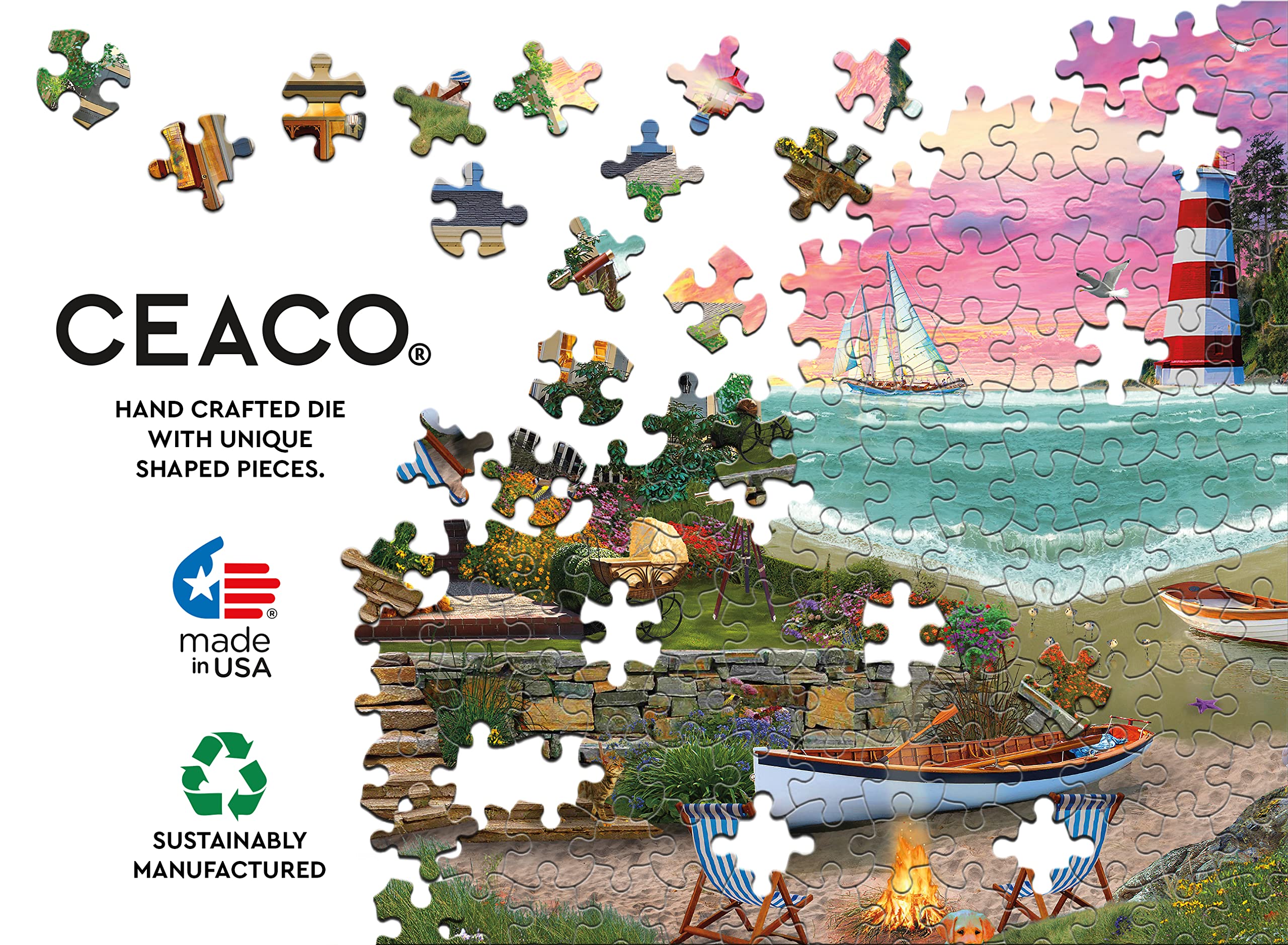 Foto 5 | Rompecabezas Ceaco David Maclean Heart Beach 1000 Piezas - Venta Internacional.