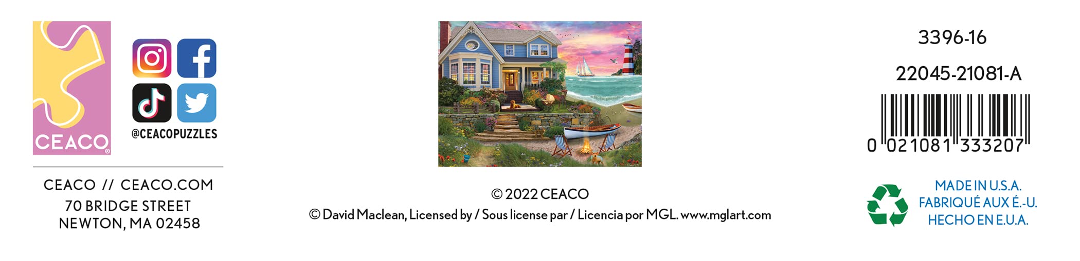Foto 7 | Rompecabezas Ceaco David Maclean Heart Beach 1000 Piezas - Venta Internacional.