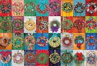 Puzzle Ceaco Con Coronas Navideñas De 2000 Piezas - Venta Internacional.