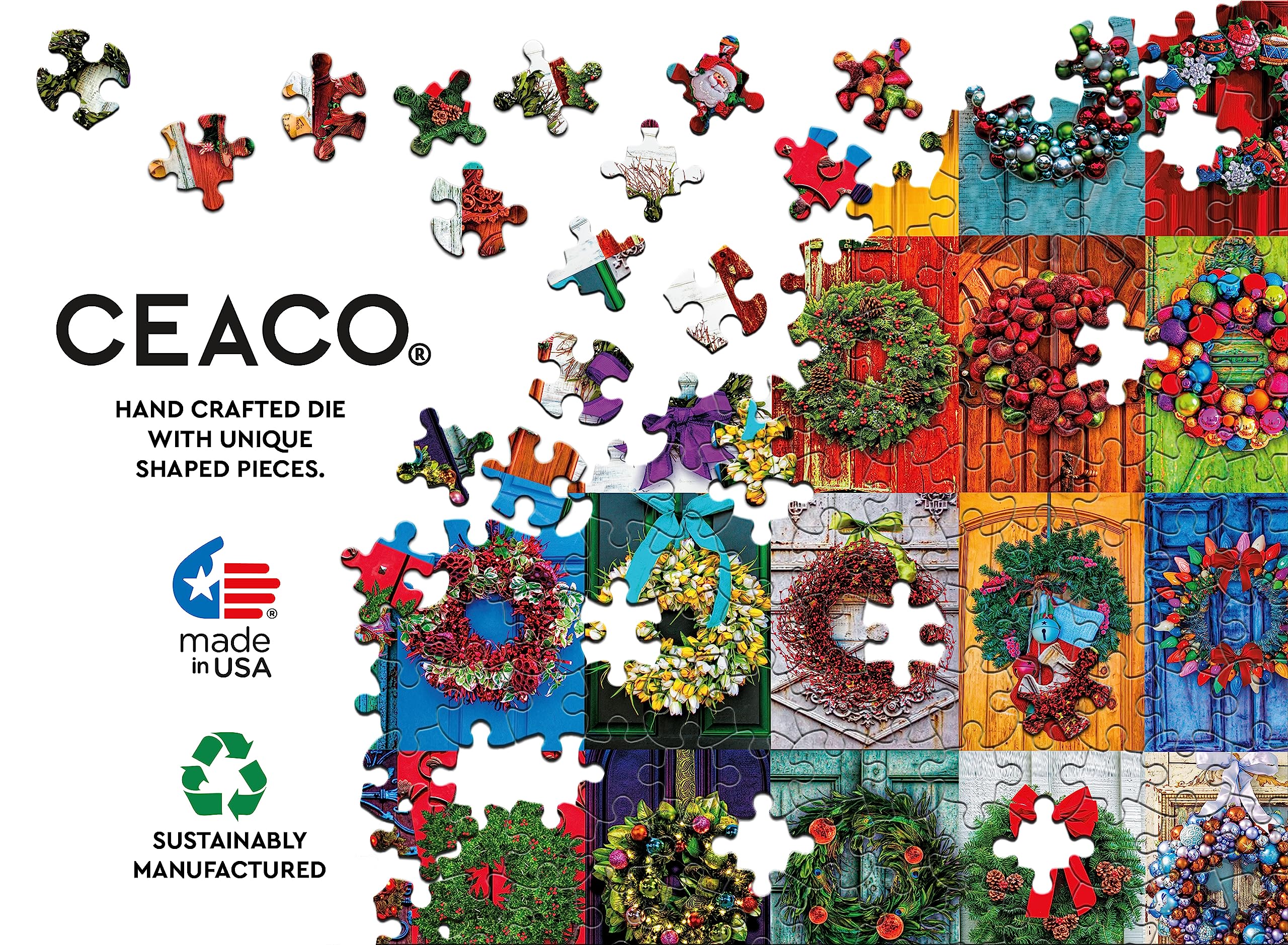 Foto 3 pulgar | Puzzle Ceaco Con Coronas Navideñas De 2000 Piezas - Venta Internacional.