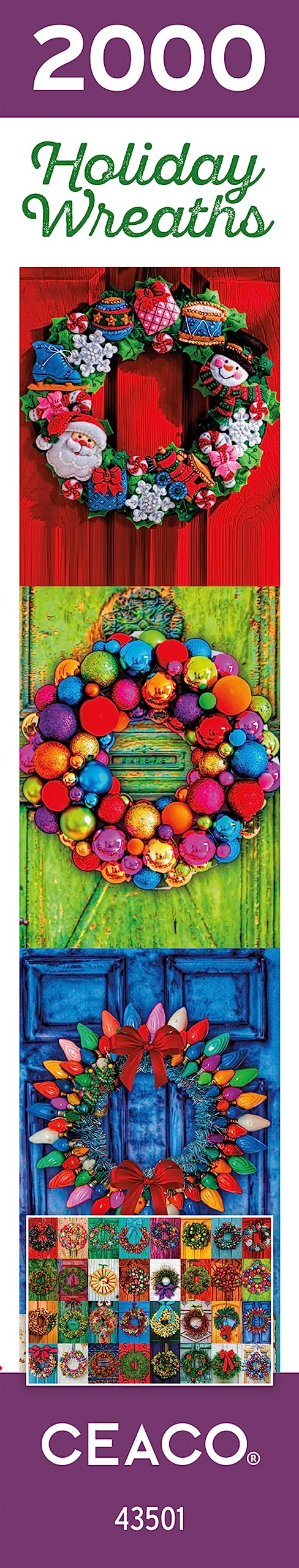 Foto 5 | Puzzle Ceaco Con Coronas Navideñas De 2000 Piezas - Venta Internacional.