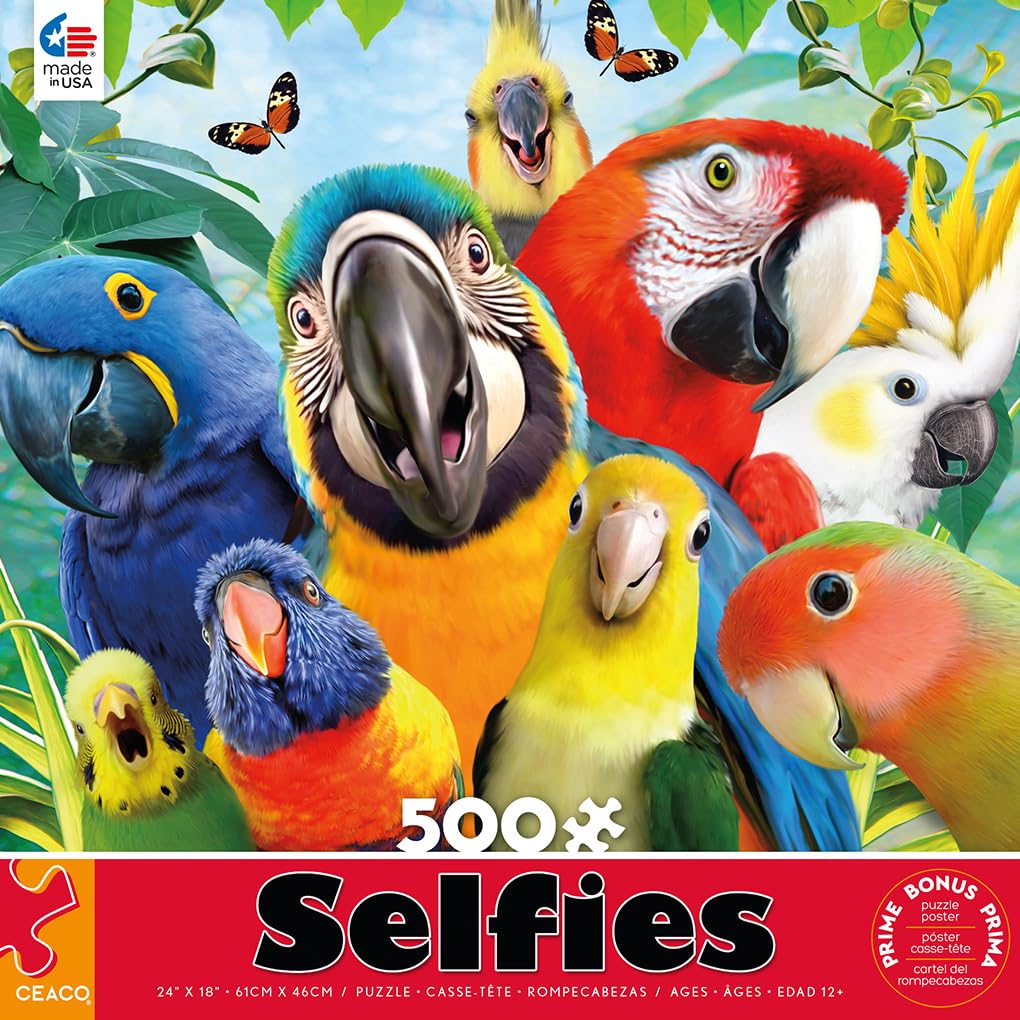 Foto 3 pulgar | Rompecabezas Ceaco Selfies Perfect Parrot 500 Piezas - Venta Internacional.