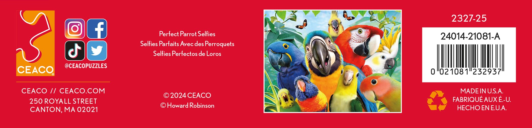 Foto 8 pulgar | Rompecabezas Ceaco Selfies Perfect Parrot 500 Piezas - Venta Internacional.