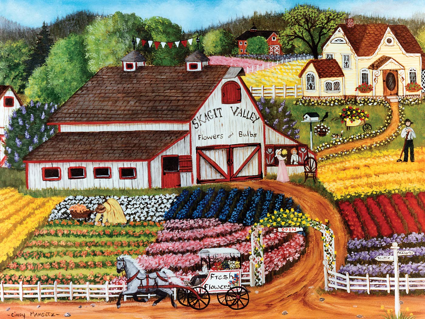 Foto 2 | Rompecabezas Masterpieces Fresh Flowers 750 Piezas - Venta Internacional.