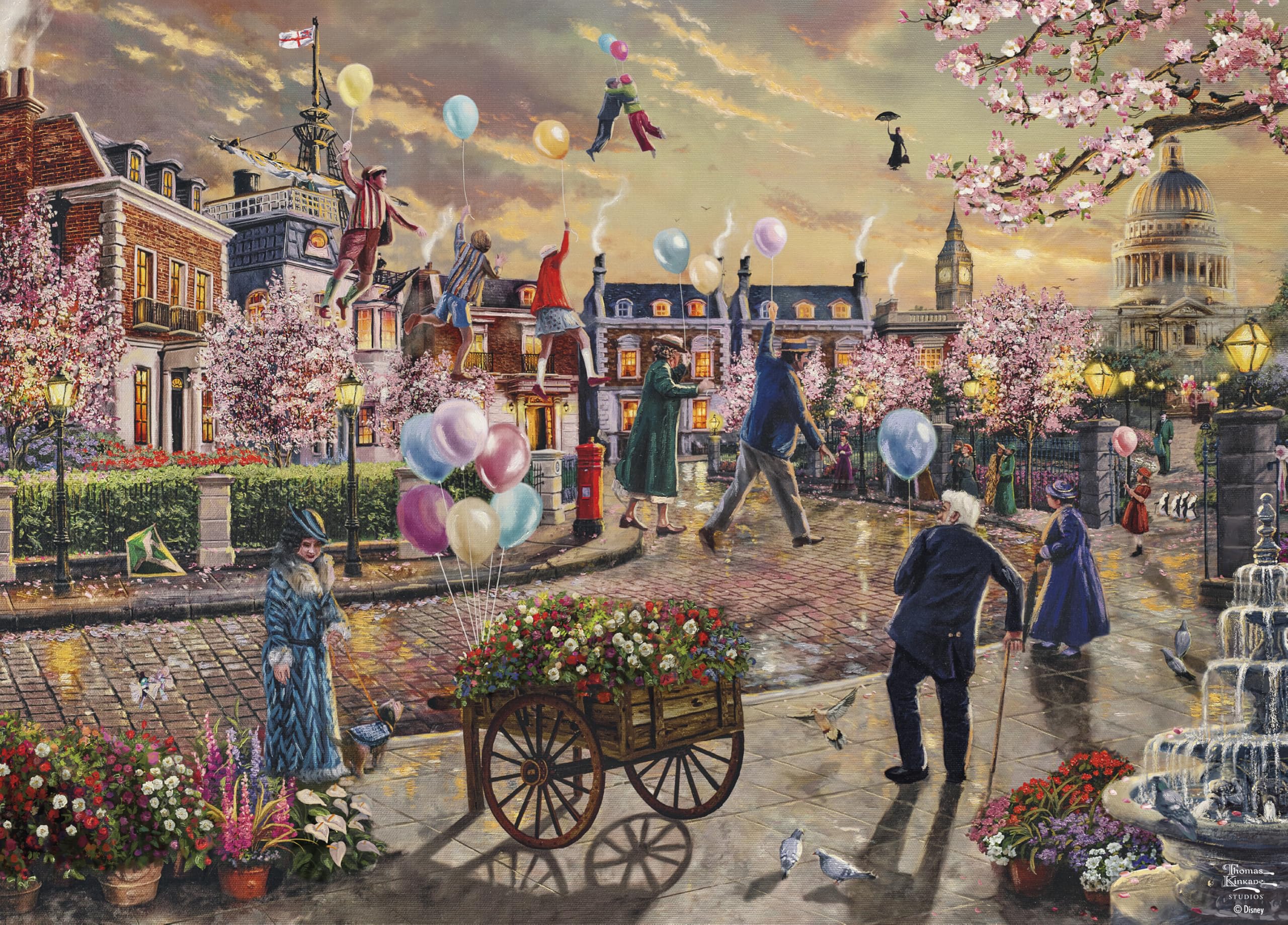 Foto 2 pulgar | Rompecabezas Ceaco Thomas Kinkade Disney Mary Poppins 1000 Piezas - Venta Internacional.