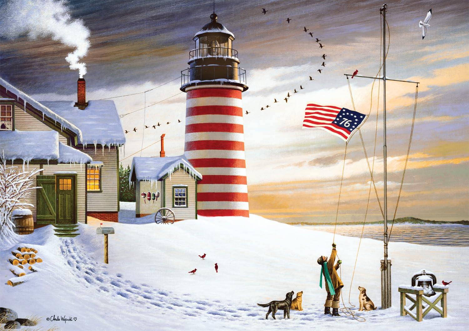 Foto 1 | Rompecabezas Buffalo Games Charles Wysocki De 300 Piezas - Venta Internacional.
