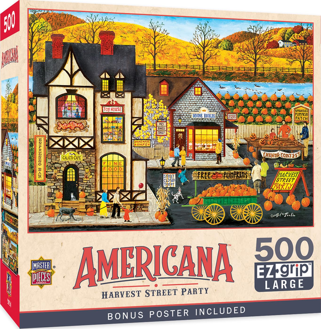 Rompecabezas Masterpieces Harvest Street Party, 500 Piezas - Venta Internacional.