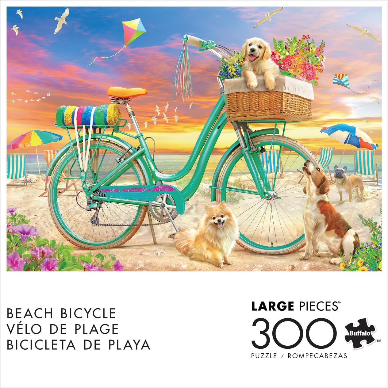 Foto 3 pulgar | Bicicleta De Playa Angelo Bonito De Jigsaw Games De Buffalo Games, 300 Unidades - Venta Internacional.