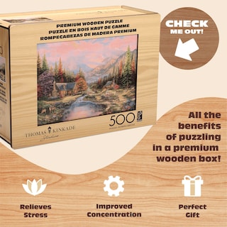Foto 4 | Rompecabezas De Madera Buffalo Games Thomas Kinkade Sierra Paradise 500p - Venta Internacional.