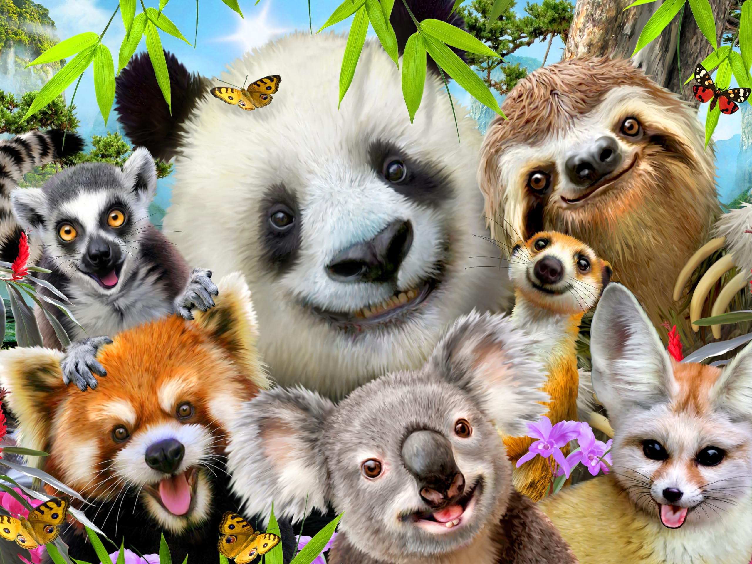 Foto 1 | Rompecabezas Ceaco Selfies Panda & Friends 500 Piezas - Venta Internacional.
