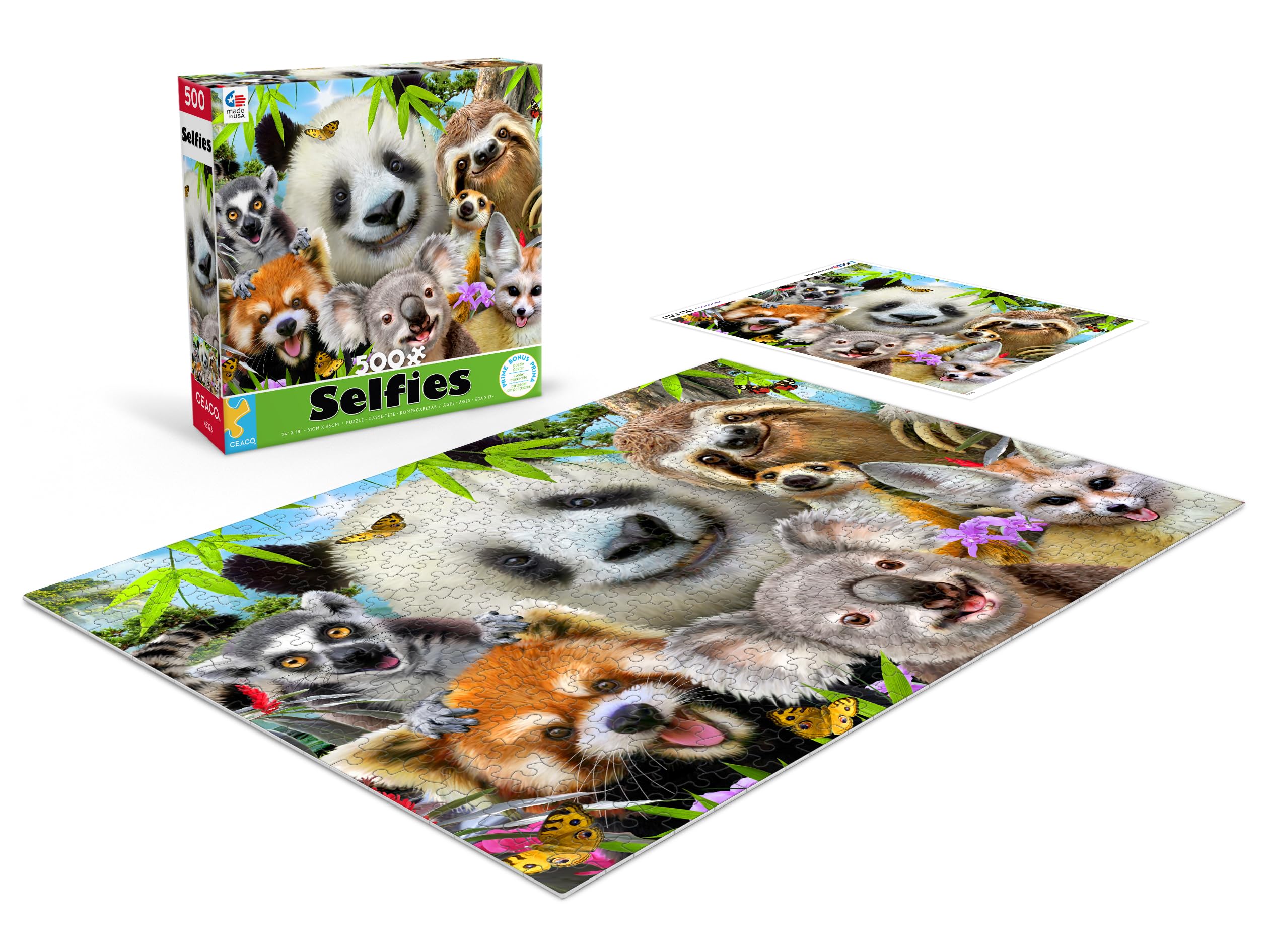 Foto 5 pulgar | Rompecabezas Ceaco Selfies Panda & Friends 500 Piezas - Venta Internacional.