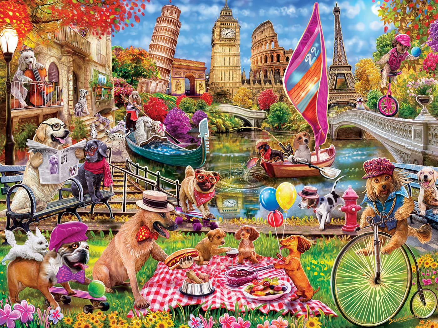 Foto 2 | Rompecabezas Masterpieces Dog Gone Days, 300 Piezas - Venta Internacional.
