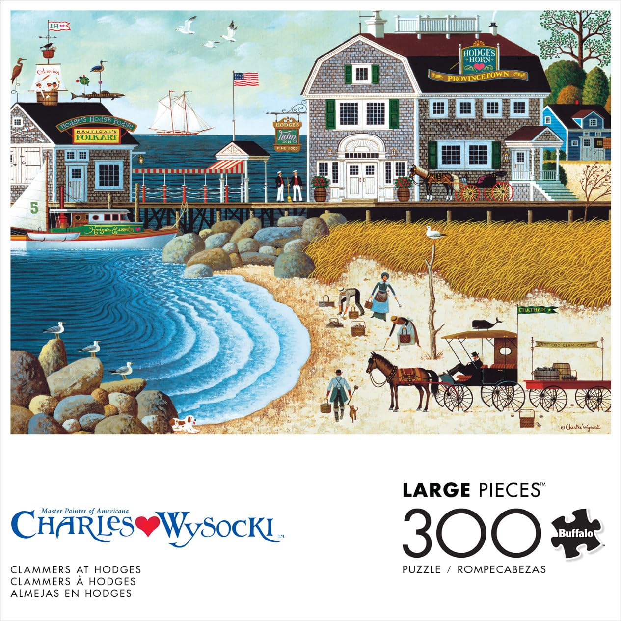 Foto 3 pulgar | Rompecabezas Charles Wysocki Clammers De Buffalo Games, 300 Unidades - Venta Internacional.