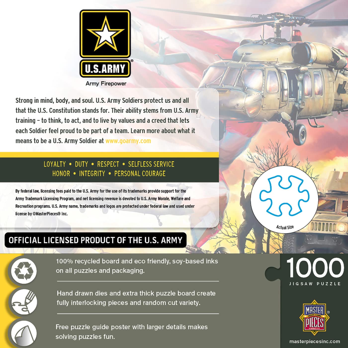 Foto 4 pulgar | Rompecabezas Masterpieces Us Army Firepower 1000 Piezas - Venta Internacional.