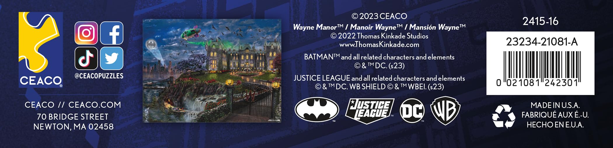 Foto 8 pulgar | Rompecabezas Ceaco Thomas Kinkade Justice League 500 Piezas - Venta Internacional.