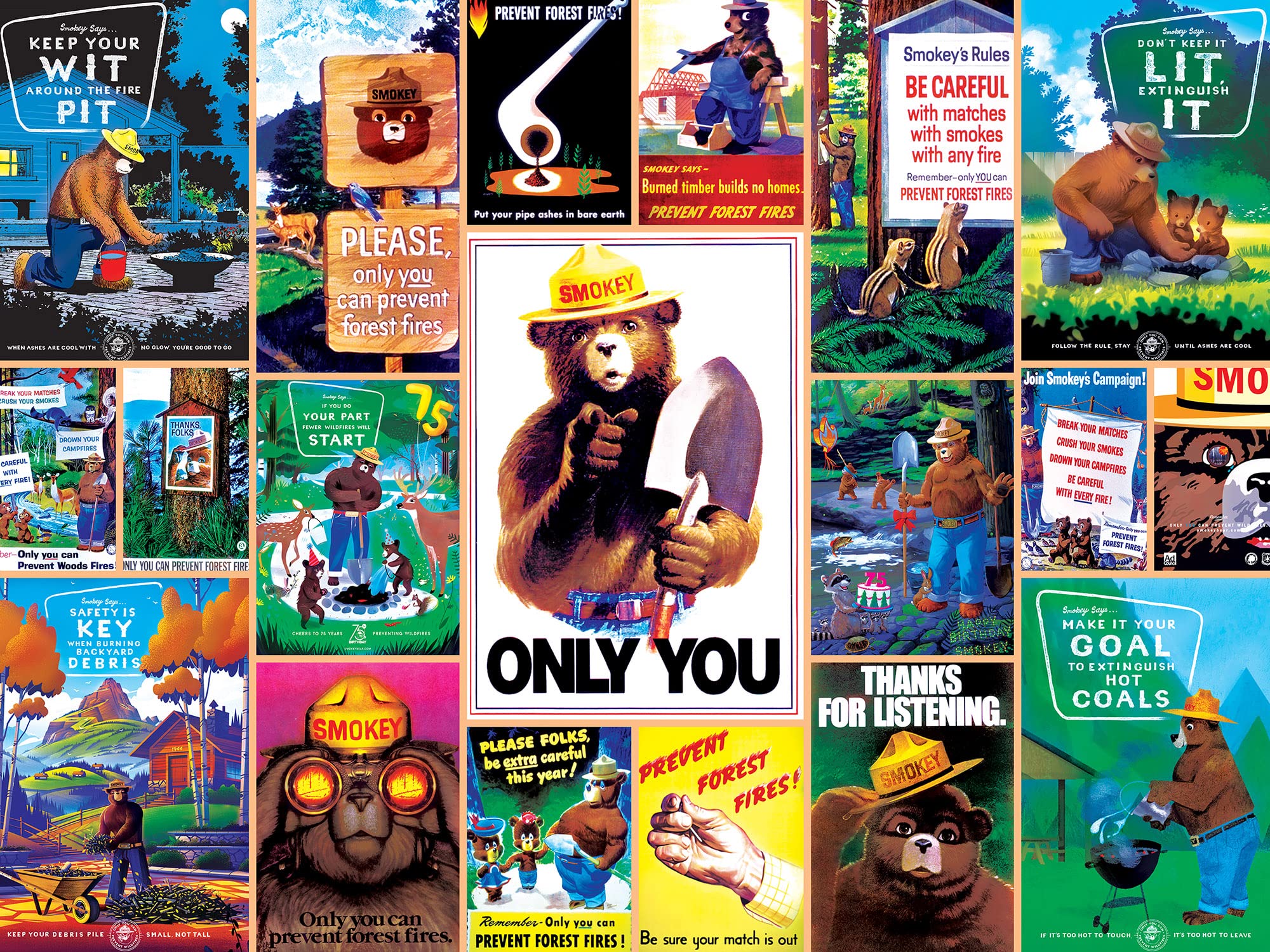 Foto 3 pulgar | Rompecabezas Masterpieces Smokey Bear 550 Piezas - Venta Internacional.