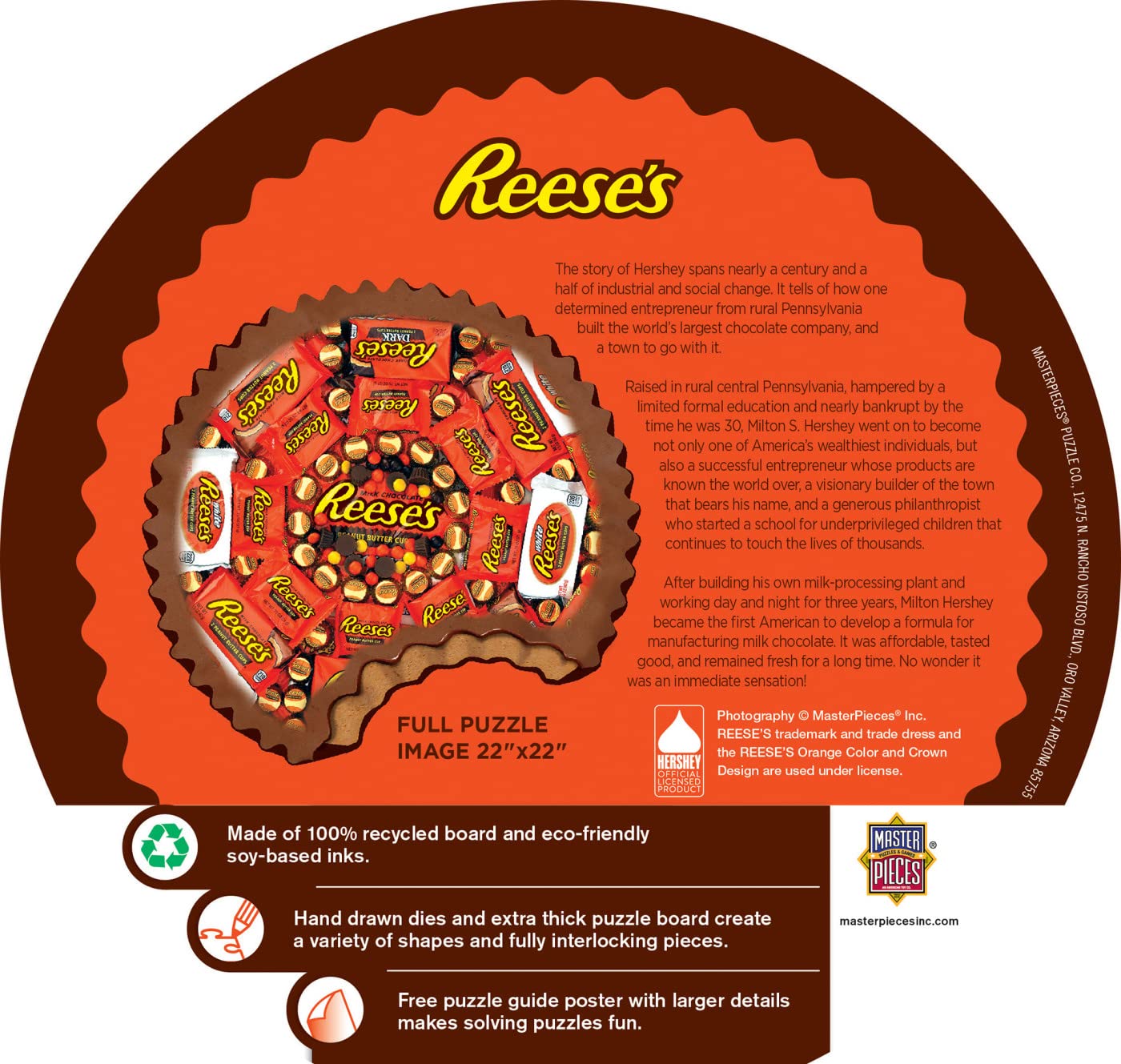 Foto 4 pulgar | Rompecabezas Masterpieces 500 Piezas Con Forma De Reese - Venta Internacional.