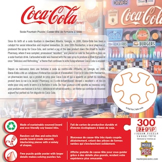 Foto 3 | Jigsaw Puzzle Masterpieces, Fuente De Refresco De Coca-cola, 300 Unidades - Venta Internacional.