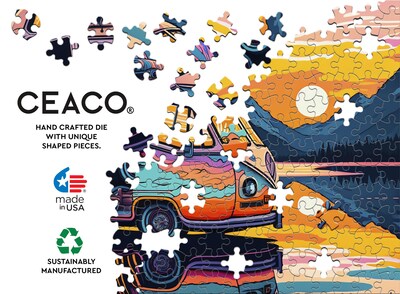 Foto 5 | Rompecabezas Ceaco Que Brilla En La Oscuridad, Colorido, Para Acampar, 750 Piezas - Venta Internacional.