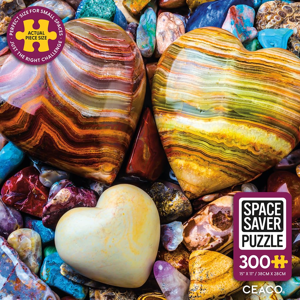 Foto 2 | Rompecabezas Ceaco Heart Stones 300 Piezas Que Ahorra Espacio - Venta Internacional.