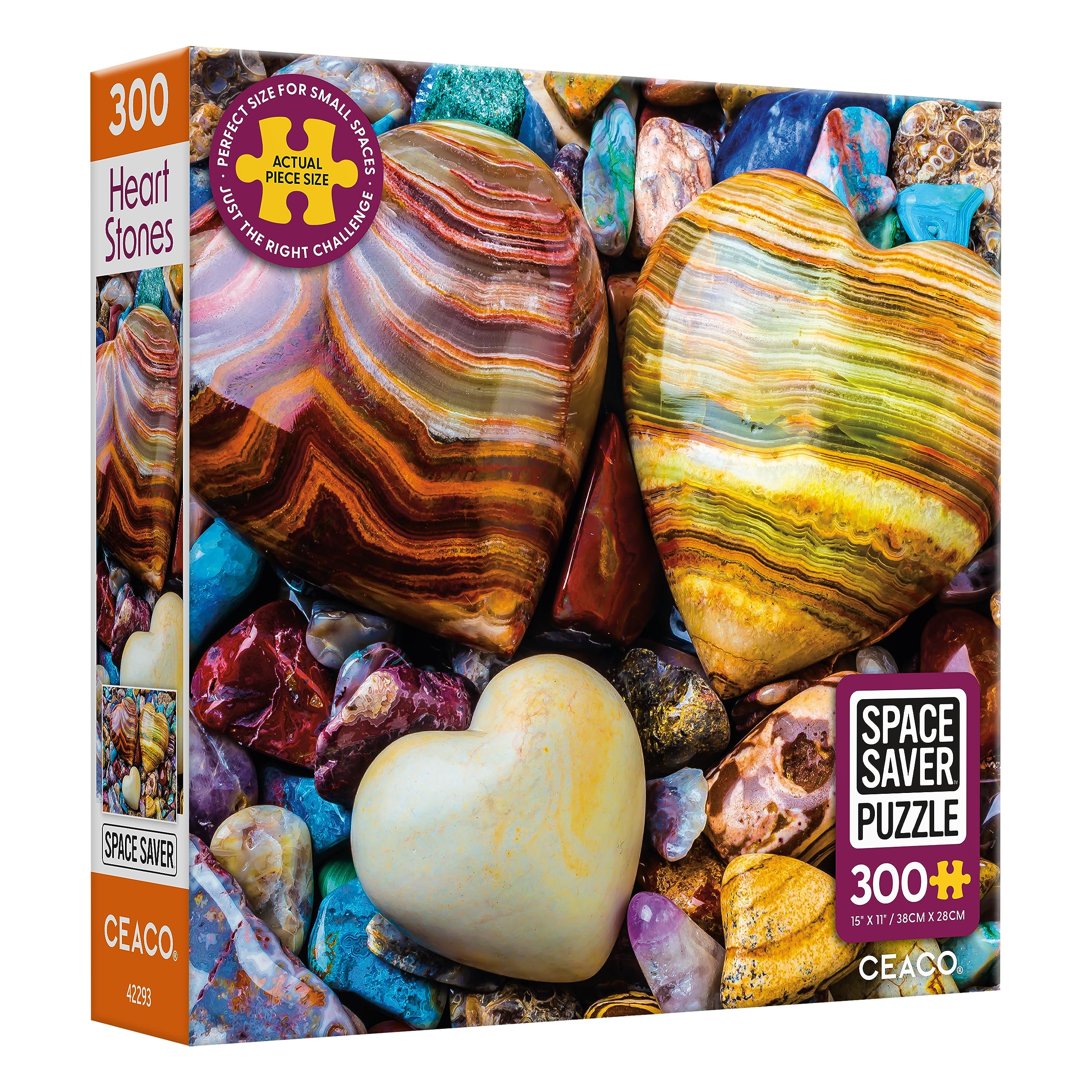 Foto 4 pulgar | Rompecabezas Ceaco Heart Stones 300 Piezas Que Ahorra Espacio - Venta Internacional.