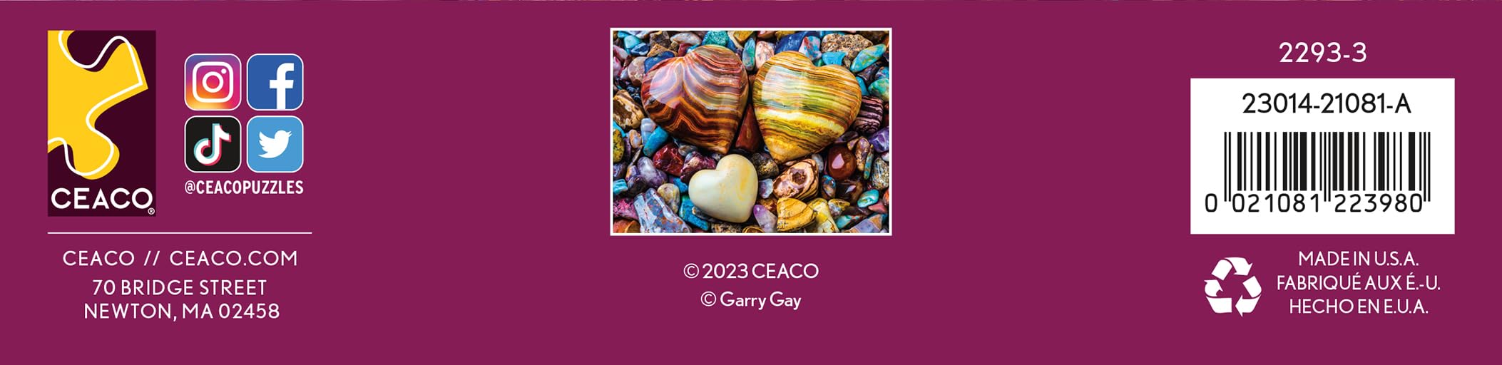 Foto 7 | Rompecabezas Ceaco Heart Stones 300 Piezas Que Ahorra Espacio - Venta Internacional.