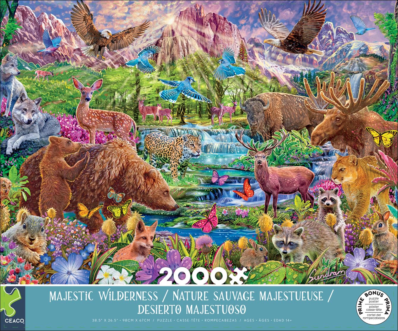 Foto 2 | Rompecabezas Ceaco Majestic Wilderness 2000 Piezas - Venta Internacional.