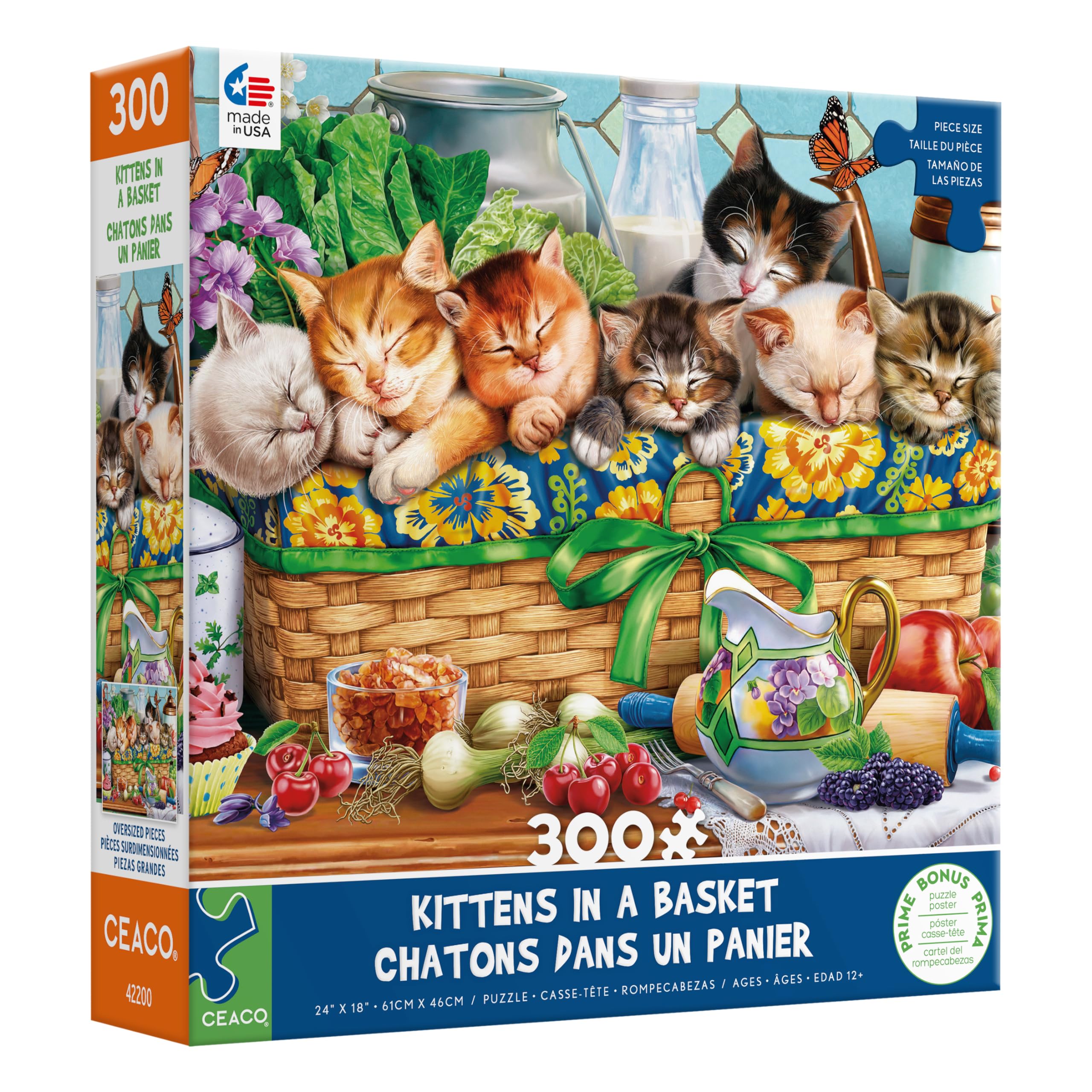 Foto 4 pulgar | Rompecabezas Ceaco Con Gatitos En Una Cesta De 300 Piezas - Venta Internacional.