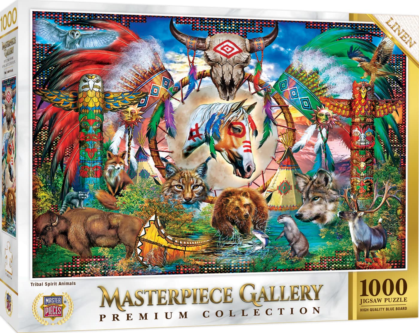 Rompecabezas Masterpieces Tribal Spirit Animals 1000 Piezas - Venta Internacional.