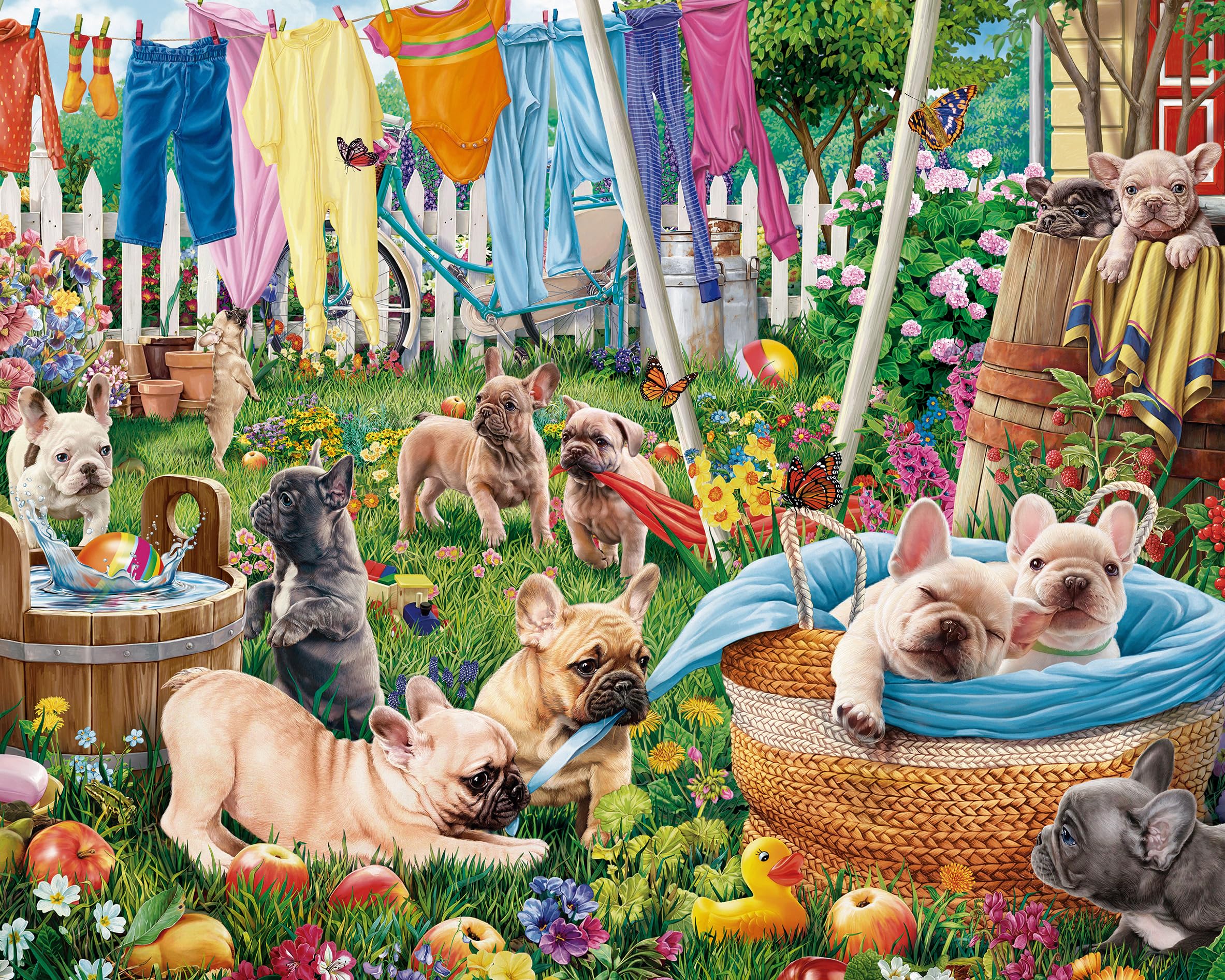 Rompecabezas De 1000 Piezas De Ceaco Frenchie's At Play - Venta Internacional.