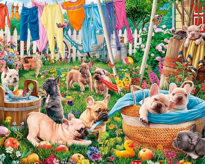 Foto 1 | Rompecabezas De 1000 Piezas De Ceaco Frenchie's At Play - Venta Internacional.