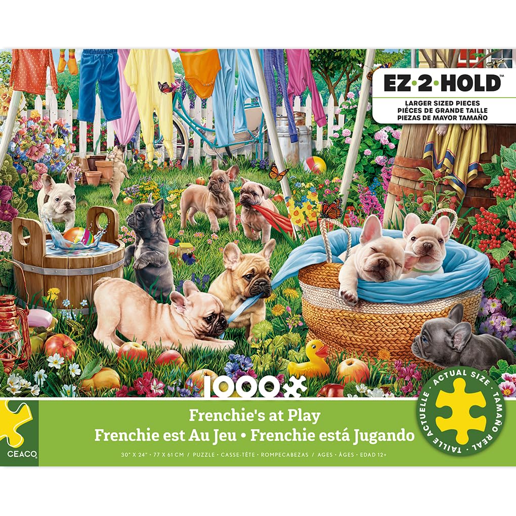 Foto 2 | Rompecabezas De 1000 Piezas De Ceaco Frenchie's At Play - Venta Internacional.