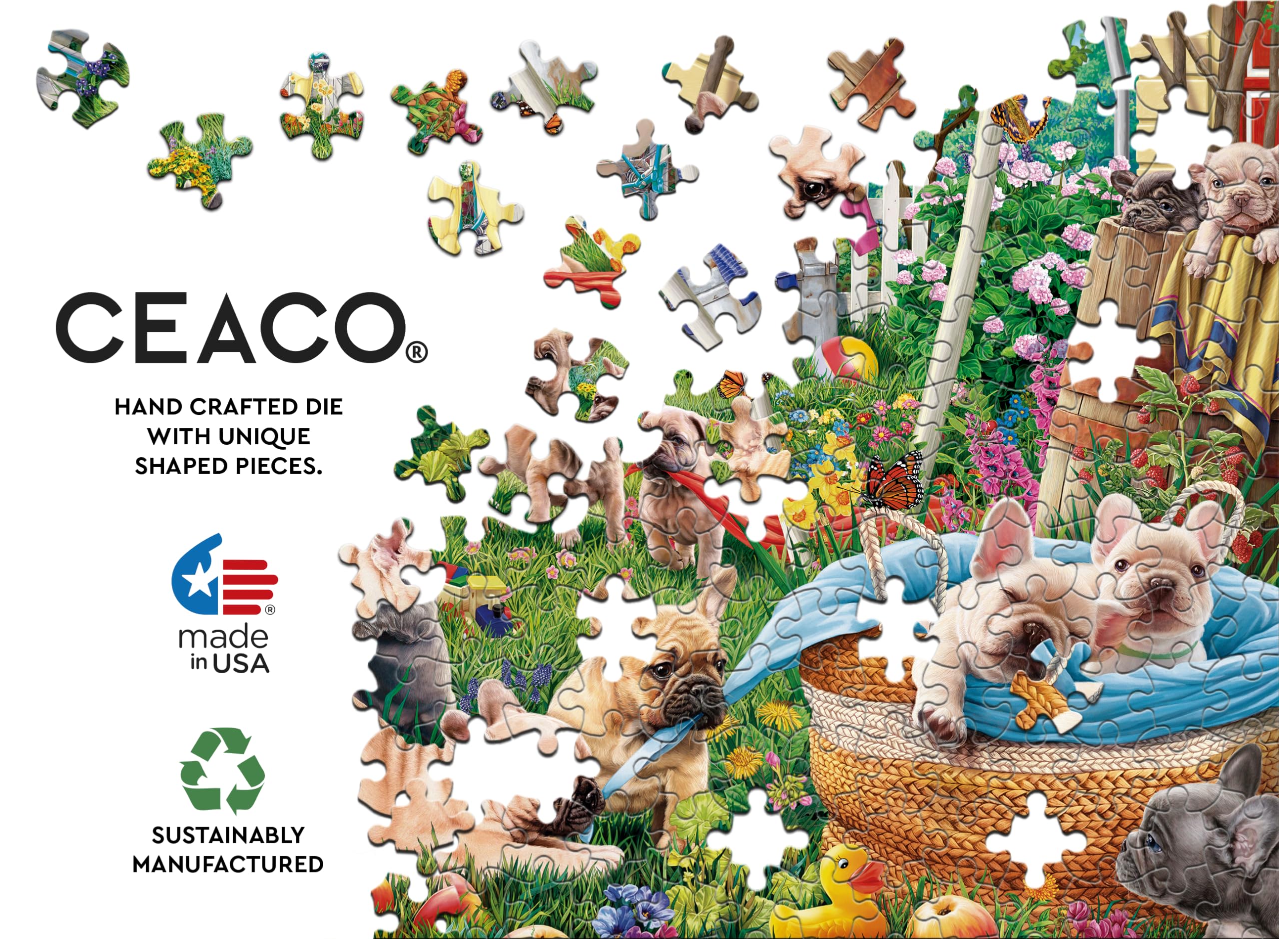 Foto 5 | Rompecabezas De 1000 Piezas De Ceaco Frenchie's At Play - Venta Internacional.