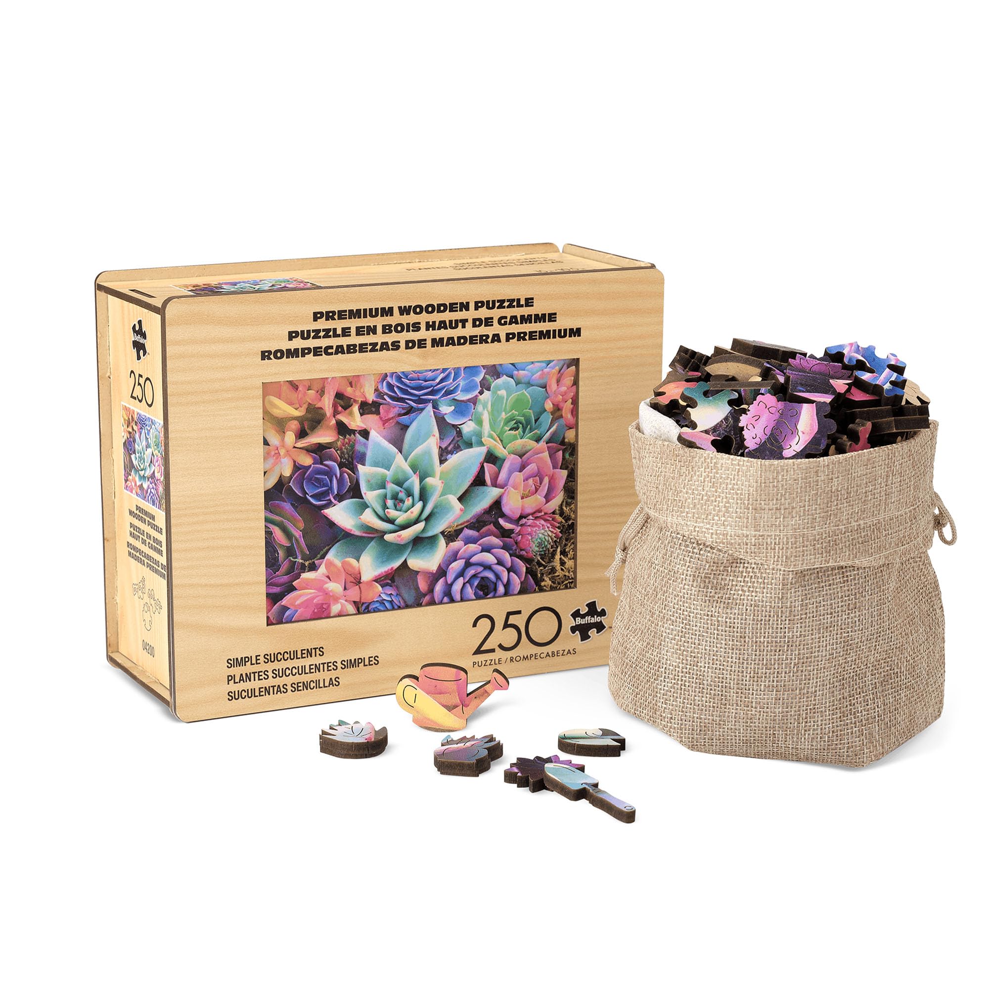 Rompecabezas Buffalo Games Succulent, 250 Piezas, Más De 14 Años - Venta Internacional.