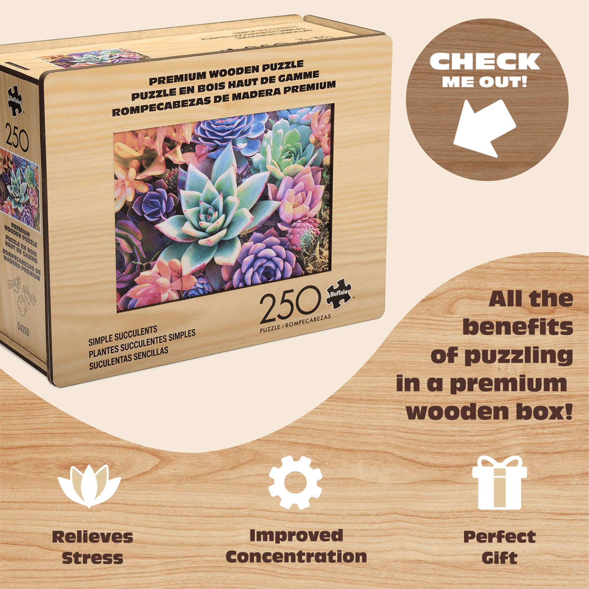 Foto 4 | Rompecabezas Buffalo Games Succulent, 250 Piezas, Más De 14 Años - Venta Internacional.