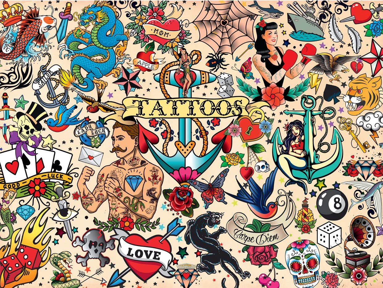 Rompecabezas Buffalo Games Jason Taylor Tattoopalooza 1500 Piezas - Venta Internacional.