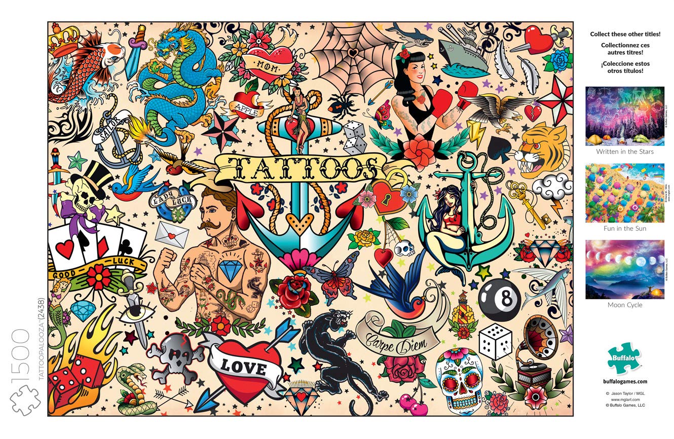 Foto 6 pulgar | Rompecabezas Buffalo Games Jason Taylor Tattoopalooza 1500 Piezas - Venta Internacional.