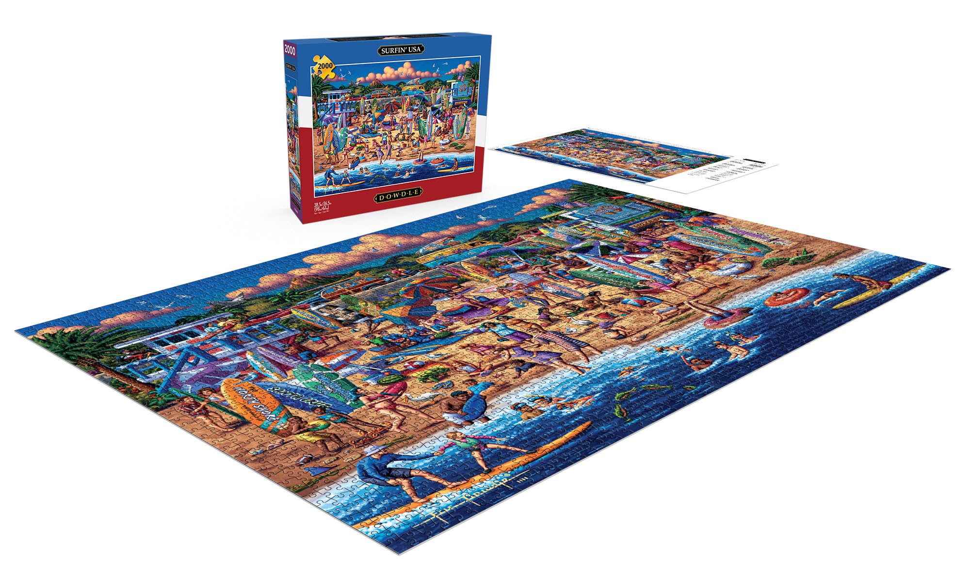 Foto 5 pulgar | Rompecabezas Buffalo Games Dowdle Surfin' Usa 2000 Piezas - Venta Internacional.