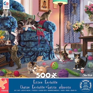 Foto 1 | Rompecabezas Ceaco Paws Gone Wild Kitten Kerfuffle, 500 Piezas - Venta Internacional.
