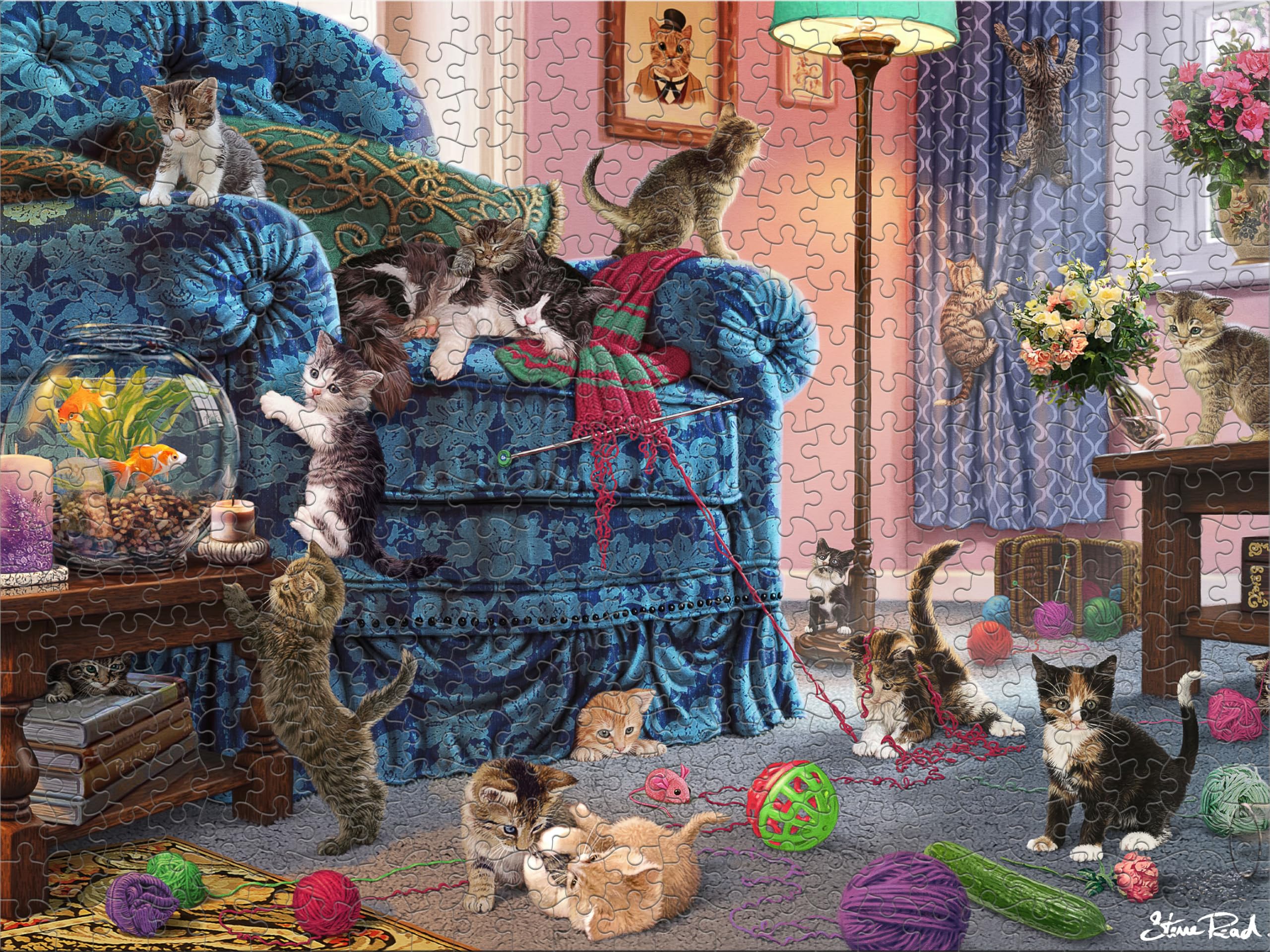Foto 2 | Rompecabezas Ceaco Paws Gone Wild Kitten Kerfuffle, 500 Piezas - Venta Internacional.