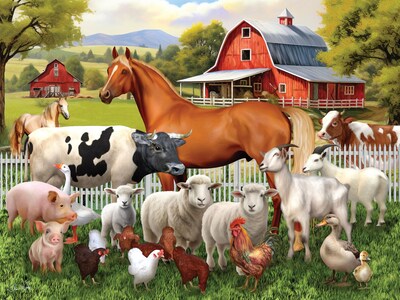 Foto 1 | Rompecabezas Ceaco Tom Wood Farm Animal Friends De 300 Piezas - Venta Internacional.