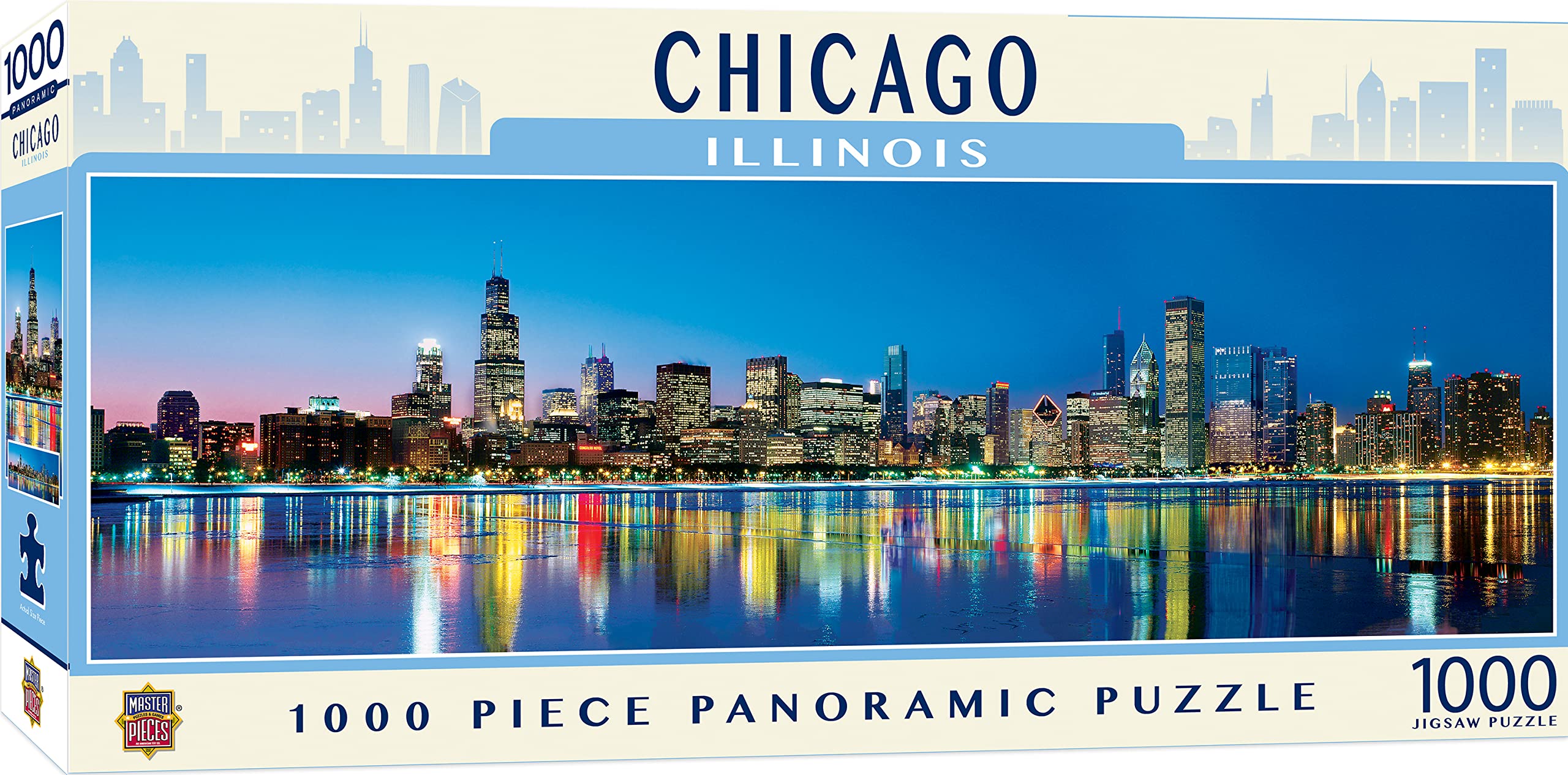 Foto 2 pulgar | Rompecabezas Masterpieces Chicago Skyline 1000 Piezas - Venta Internacional.
